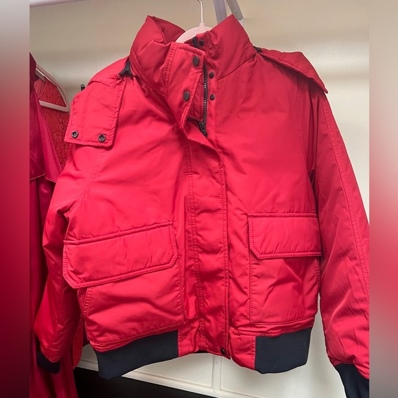 ❌SOLD❌ Everlane The ReNew Heavyweight Bomber Red Large NEW - Picture 3 of 12